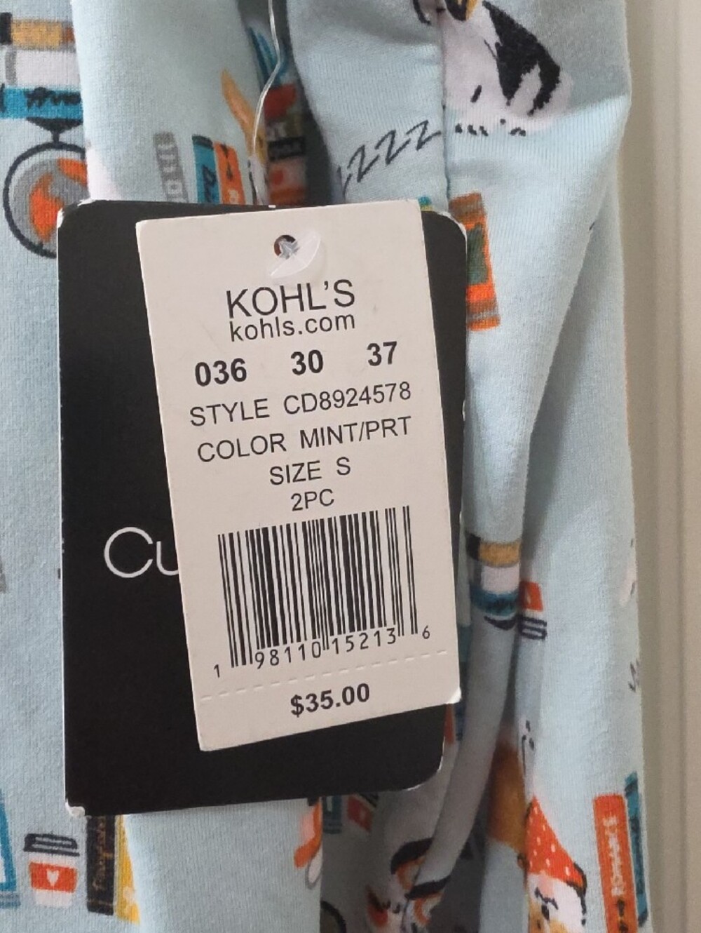 🐾 CuddlDuds Pup Print Pajama Set – Size Small 🐾 - Picture 3 of 11